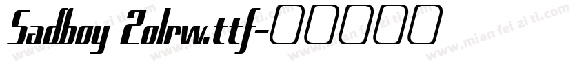 Sadboy 2olrw.ttf字体转换